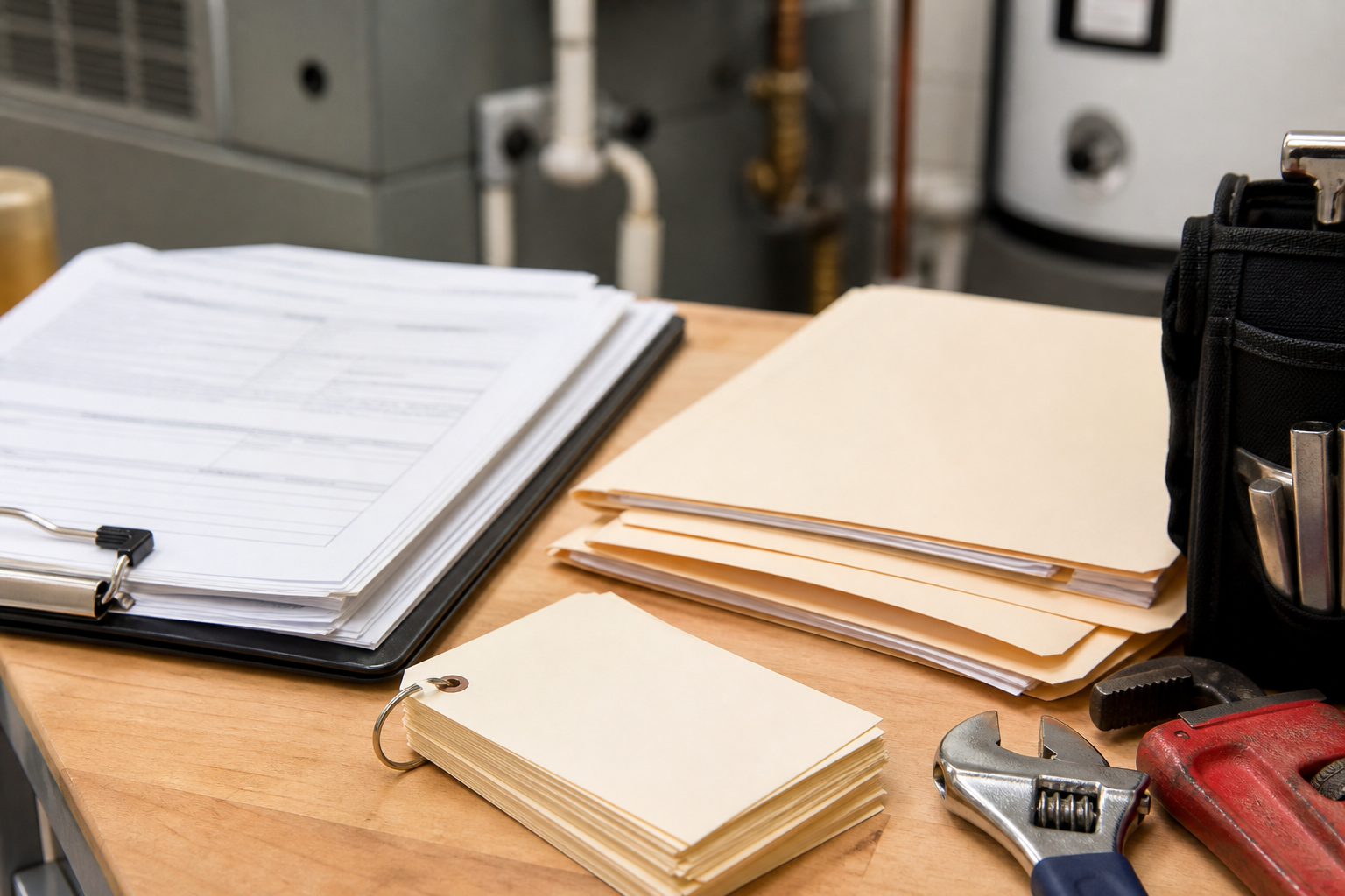 Home-service equipment maintenance and inventory records
