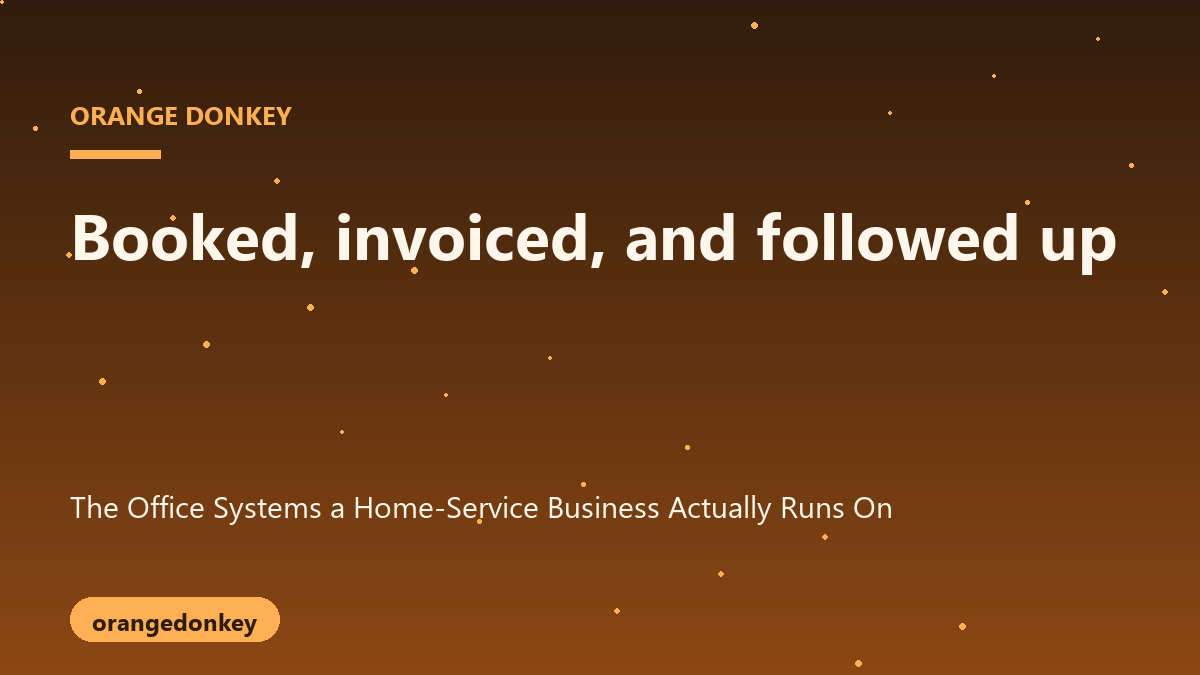 Checklist for booking, invoicing, and following up on service jobs